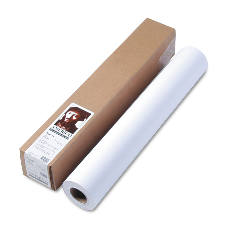 Designjet Inkjet Large Format Paper, 6.8 Mil, 24" X 150 Ft, Gloss White - HEW51631D