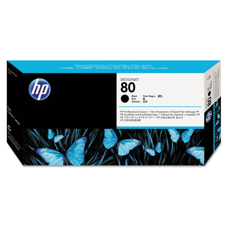 HP 80, (c4820a) Black Printhead And Cleaner - HEWC4820A