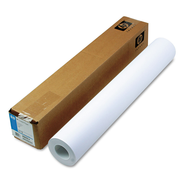 Designjet Inkjet Large Format Paper, 4.5 Mil, 24" X 150 Ft, Coated White - HEWC6019B