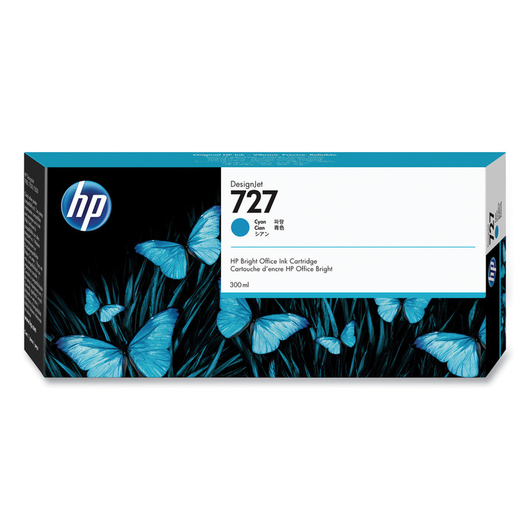 HP 727, (f9j76a) Cyan Original Ink Cartridge - HEWF9J76A