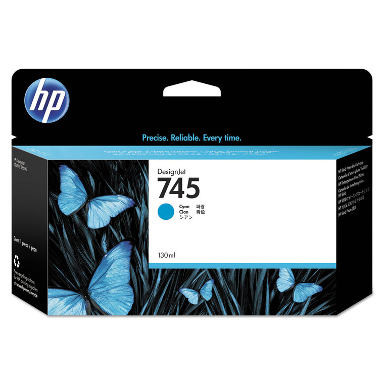 HP 745, (f9j97a) Cyan Original Ink Cartridge - HEWF9J97A