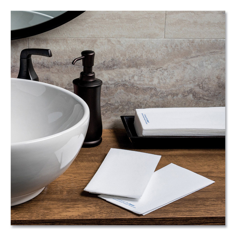 Bio-Shield Linen-Like Guest Towels, 12 X 17, White, 500/carton - HFM253261