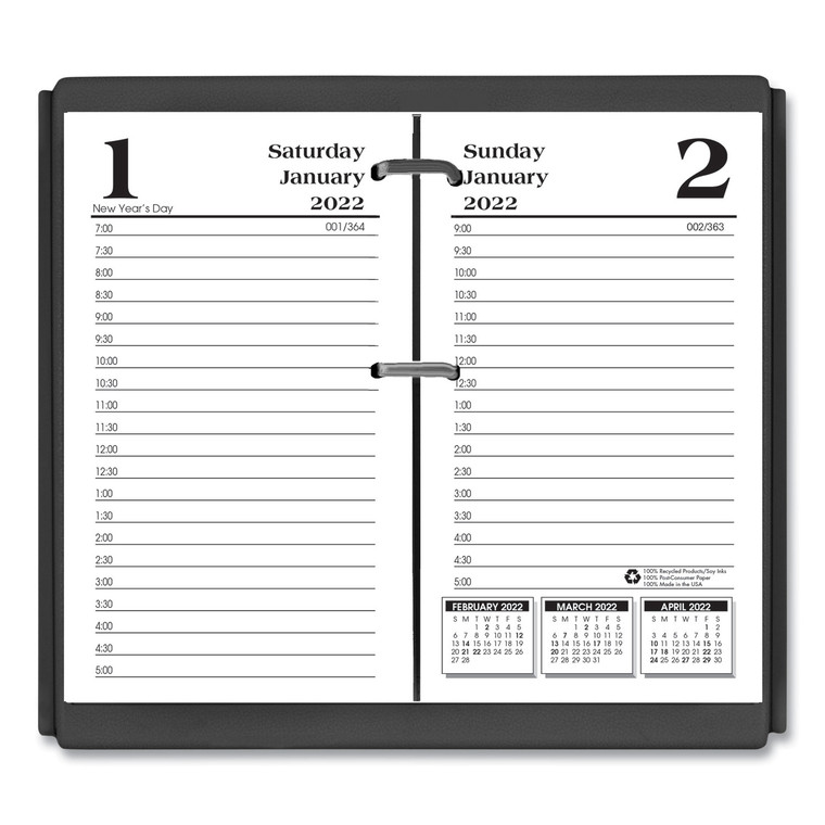 Economy Daily Desk Calendar Refill, 3.5 X 6, White Sheets, 2022 - HOD4717