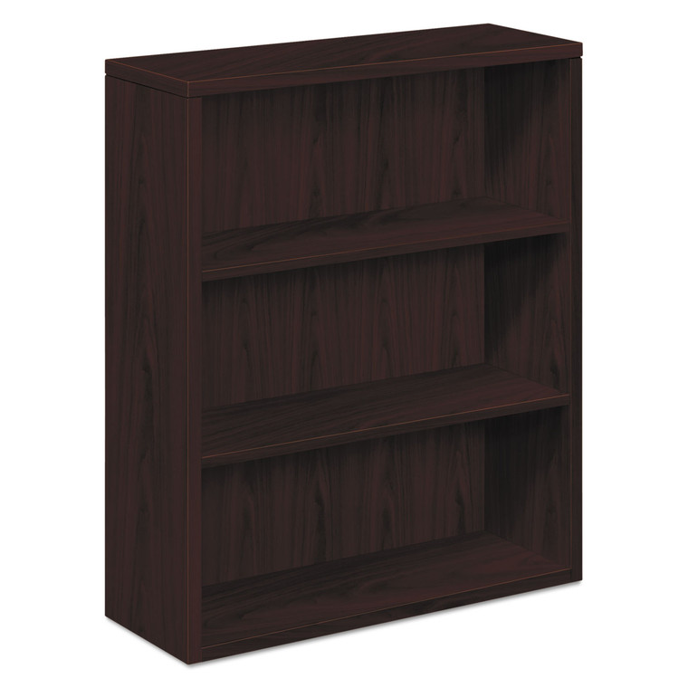 10500 Series Laminate Bookcase, Three-Shelf, 36w X 13-1/8d X 43-3/8h, Mahogany - HON105533NN