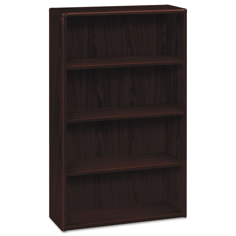 10700 Series Wood Bookcase, Four Shelf, 36w X 13 1/8d X 57 1/8h, Mahogany - HON10754NN