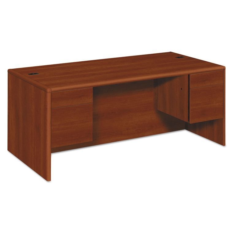 10700 Series Double Pedestal Desk With Three-Quarter Height Pedestals, 72" X 36" X 29.5", Cognac - HON10791CO