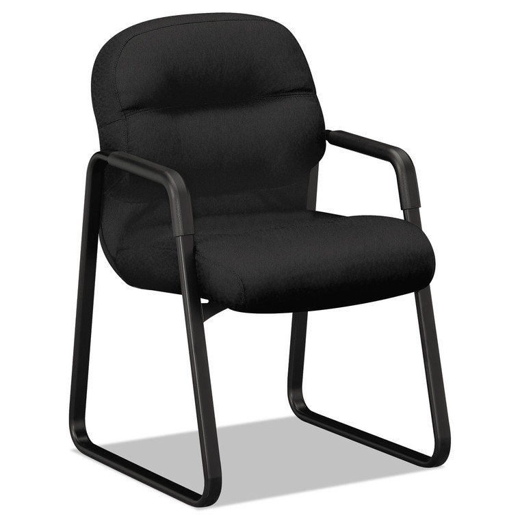 Pillow-Soft 2090 Series Guest Arm Chair, 23.25" X 28" X 36", Black - HON2093CU10T