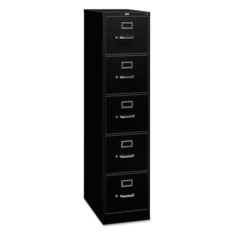 310 Series Vertical File, 5 Letter-Size File Drawers, Black, 15" X 26.5" X 60" - HON315PP