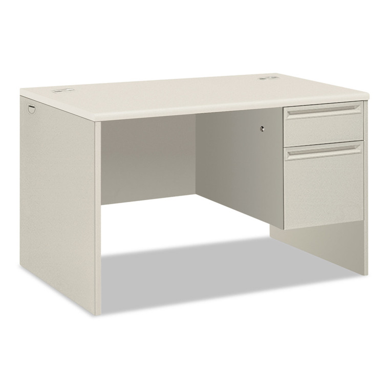38000 Series Right Pedestal Desk, 48" X 30" X 30", Light Gray/silver - HON38251B9Q