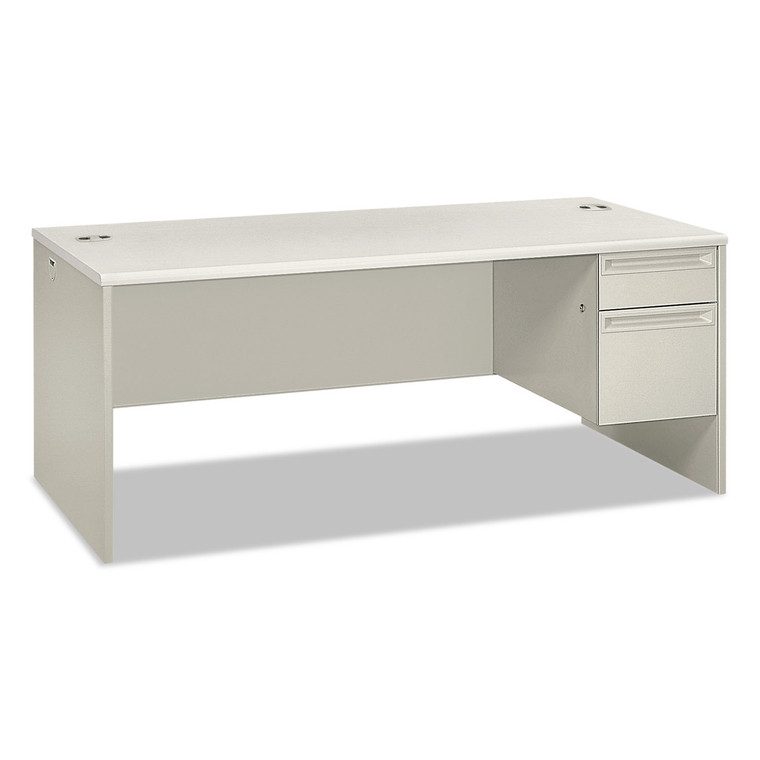 38000 Series Right Pedestal Desk, 72" X 36" X 30", Light Gray/silver - HON38293RB9Q