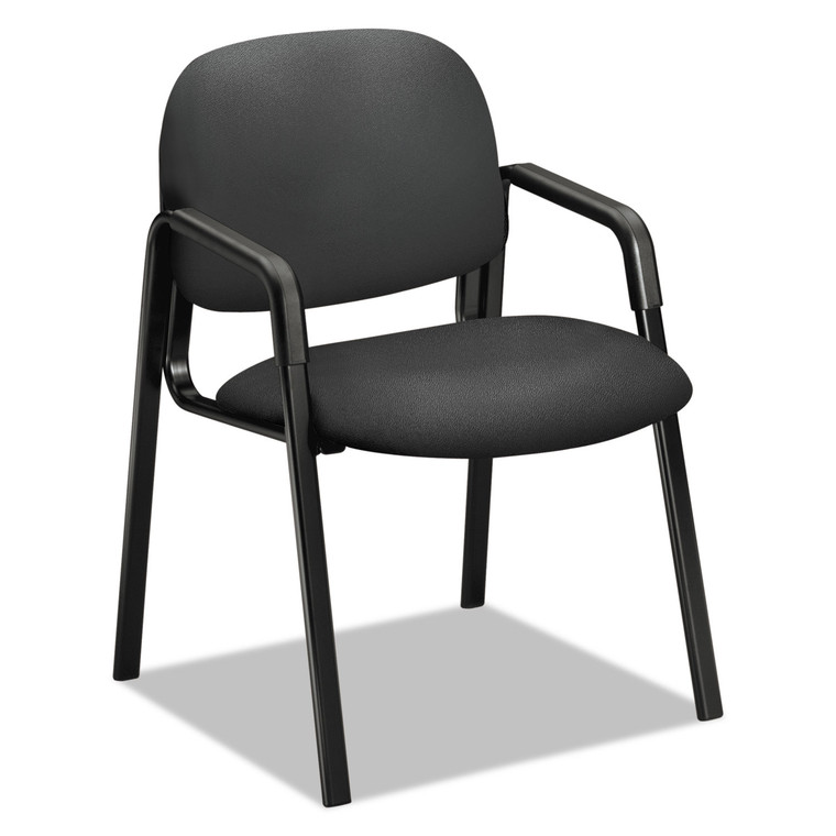 Solutions Seating 4000 Series Leg Base Guest Chair, 23.5" X 24.5" X 32", Iron Ore Seat/back, Black Base - HON4003CU19T