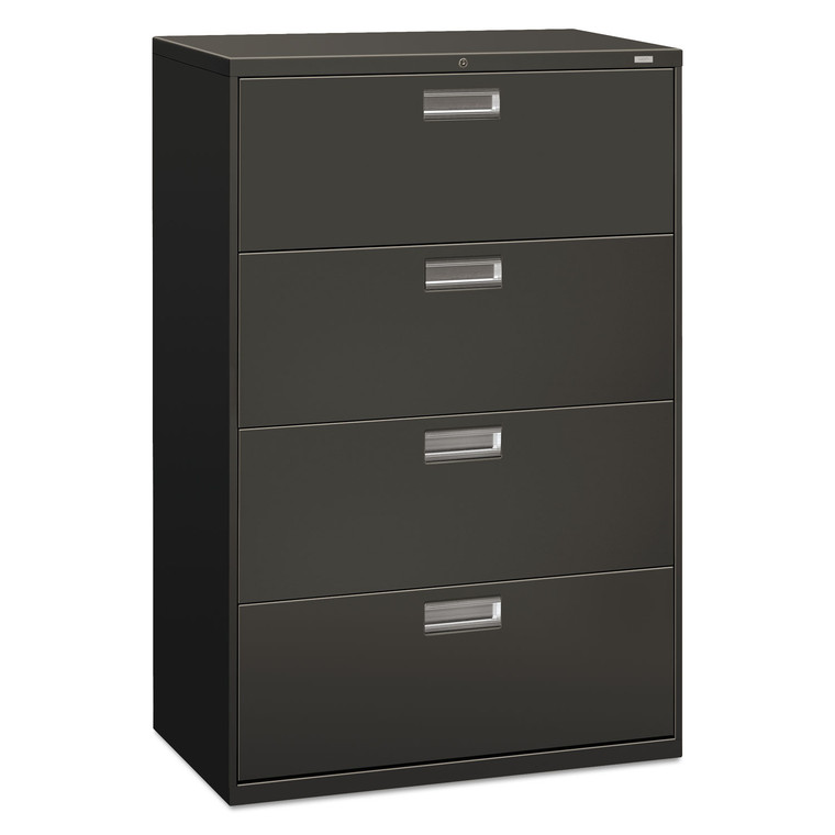 Brigade 600 Series Lateral File, 4 Legal/letter-Size File Drawers, Charcoal, 36" X 18" X 52.5" - HON684LS