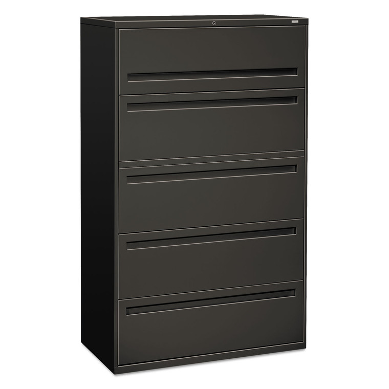 Brigade 700 Series Lateral File, 4 Legal/letter-Size File Drawers, 1 File Shelf, 1 Post Shelf, Charcoal, 42" X 18" X 64.25" - HON795LS