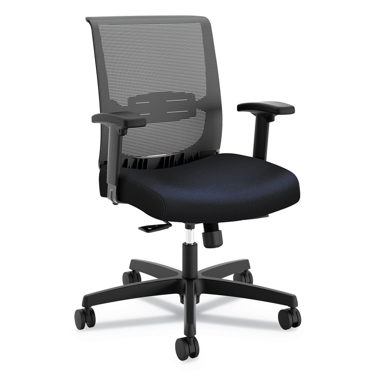Convergence Mid-Back Task Chair, Synchro-Tilt And Seat Glide, Supports Up To 275 Lb, Navy Seat, Black Back/base - HONCMY1ACU98