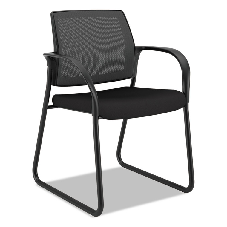 Ignition Series Mesh Back Guest Chair With Sled Base, 25" X 22" X 34", Black - HONIB108IMCU10