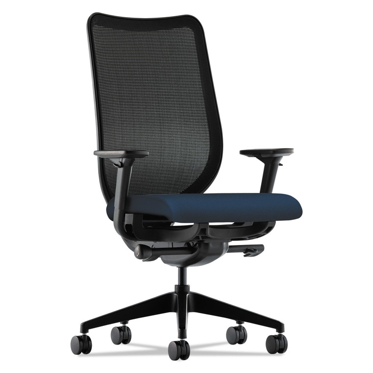 Nucleus Series Work Chair, Ilira-Stretch M4 Back, Supports Up To 300 Lb, 17" To 22" Seat Height, Navy Seat/back, Black Base - HONN103CU98