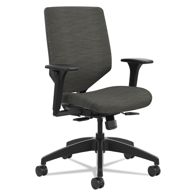 Solve Series Upholstered Back Task Chair, Supports Up To 300 Lb, 17" To 22" Seat Height, Ink Seat/back, Black Base - HONSVU1ACLC10TK
