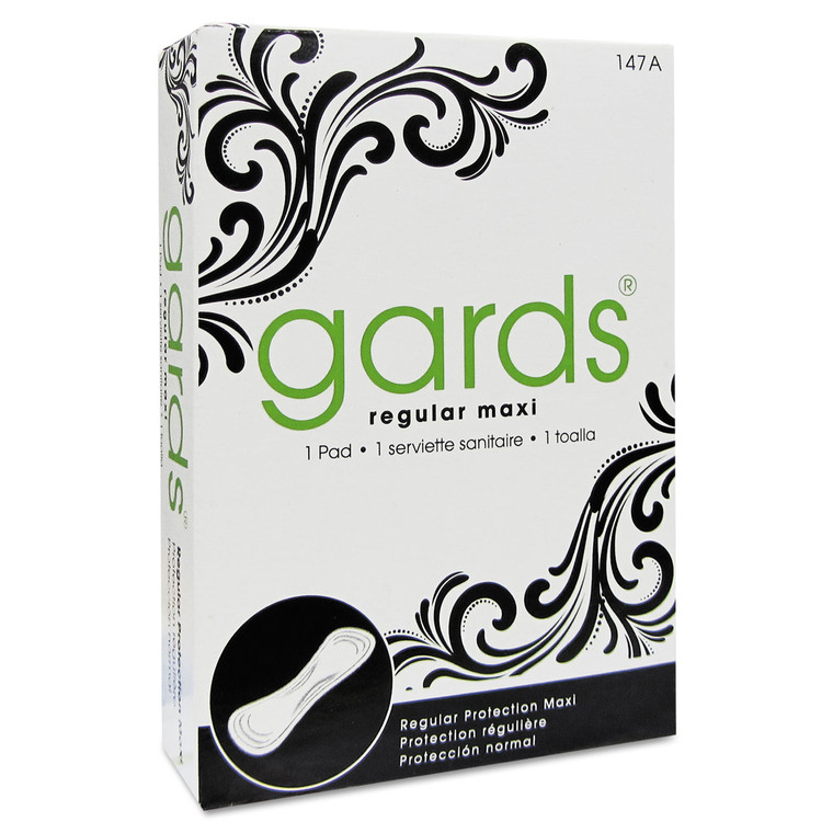 Gards Vended Sanitary Napkins #4, 250 Individually Boxed Napkins/carton - HOS4147