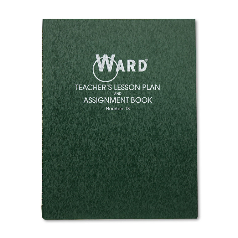 Lesson Plan Book, Daily/weekly, Two-Page Spread (eight Classes), 11 X 8.5, Green Cover - HUB18