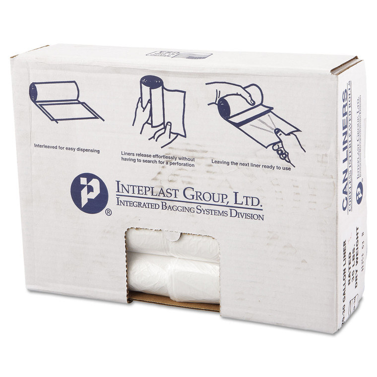 High-Density Commercial Can Liners Value Pack, 30 Gal, 11 Microns, 30" X 36", Clear, 500/carton - IBSVALH3037N13