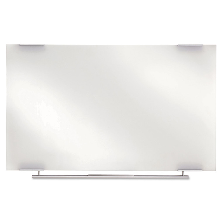 Clarity Glass Dry Erase Board With Aluminum Trim, Frameless, 48 X 36 - ICE31140