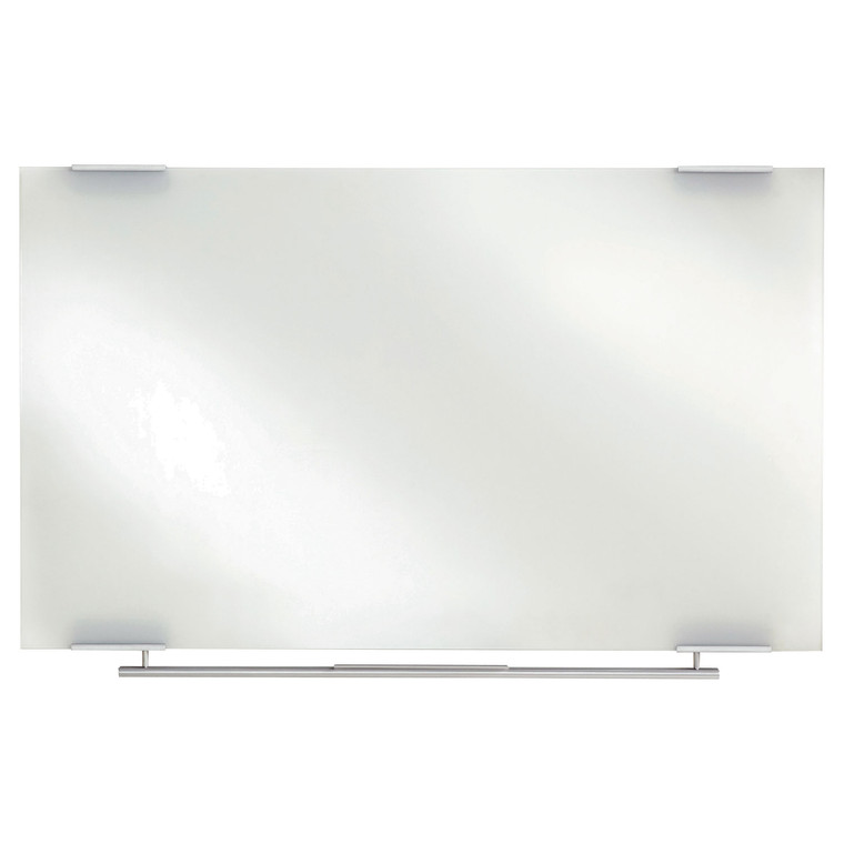 Clarity Glass Dry Erase Board With Aluminum Trim, Frameless, 60 X 36 - ICE31150