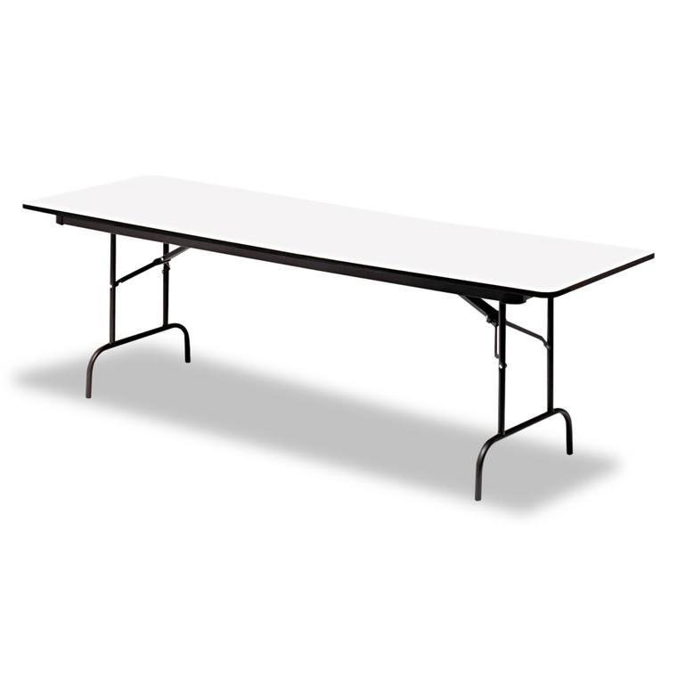 Officeworks Commercial Wood-Laminate Folding Table, Rectangular Top, 60 X 30 X 29, Gray/charcoal - ICE55217