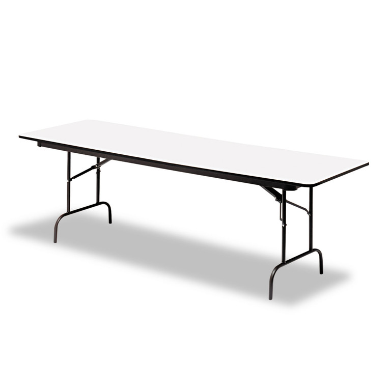 Officeworks Commercial Wood-Laminate Folding Table, Rectangular Top, 72 X 30 X 29, Gray/charcoal - ICE55227