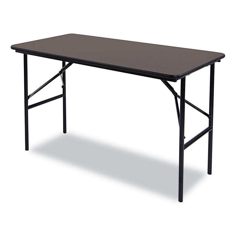 Officeworks Classic Wood-Laminate Folding Table, Straight Legs, 48 X 24 X 29, Walnut - ICE55304