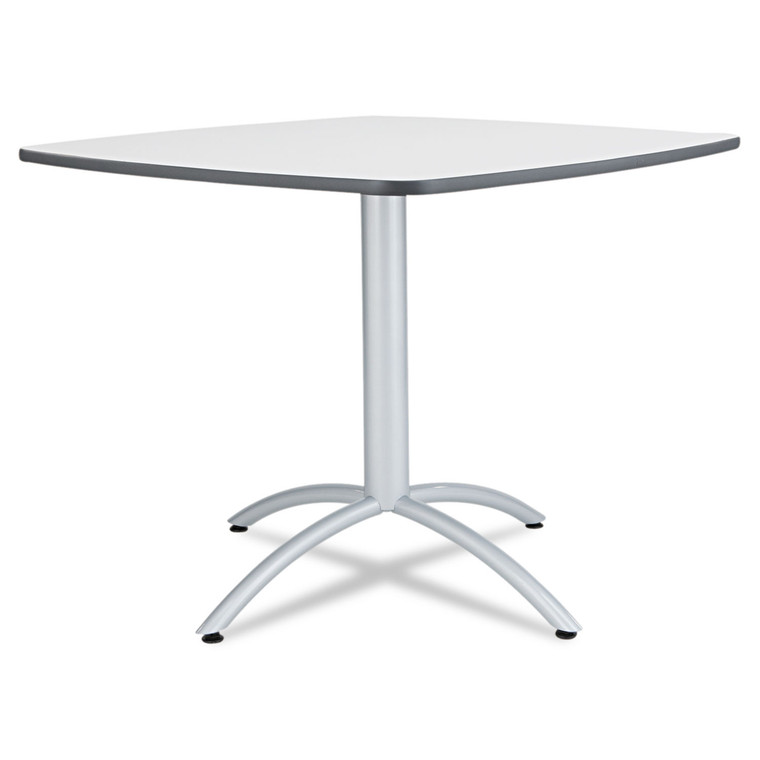 Cafeworks Table, Cafe-Height, Square Top, 36 X 36 X 30, Gray/silver - ICE65617