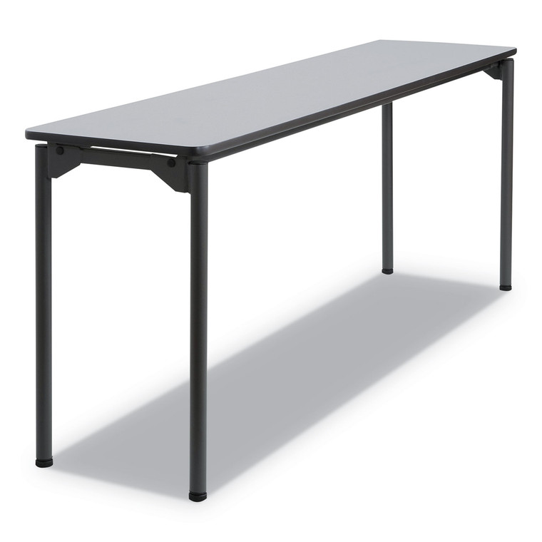 Maxx Legroom Wood Folding Table, Rectangular Top, 72 X 18 X 29.5, Gray/charcoal - ICE65887