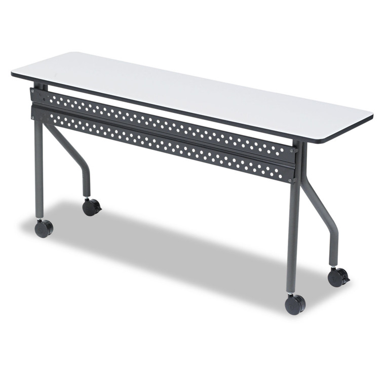 Officeworks Mobile Training Table, 60w X 18d X 29h, Gray/charcoal - ICE68057