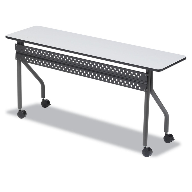 Officeworks Mobile Training Table, Rectangular, 72w X 18d X 29h, Gray/charcoal - ICE68067