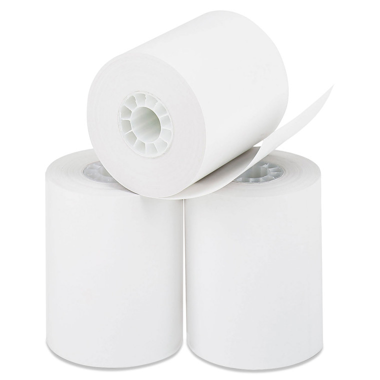 Direct Thermal Printing Paper Rolls, 0.45" Core, 2.25" X 85 Ft, White, 50/carton - ICX90780549