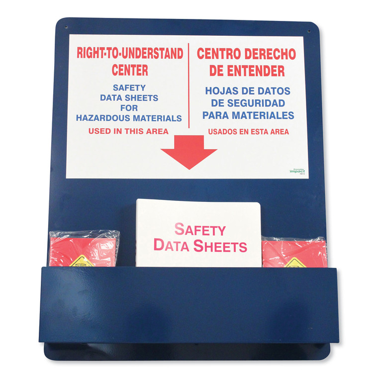 Bilingual "right-To-Understand" Sds Center, 25w X 5.2d X 30h, Blue/white/red - IMP799112