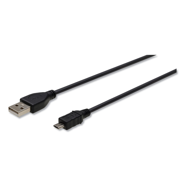 Usb To Micro Usb Cable, 6 Ft, Black - IVR30008