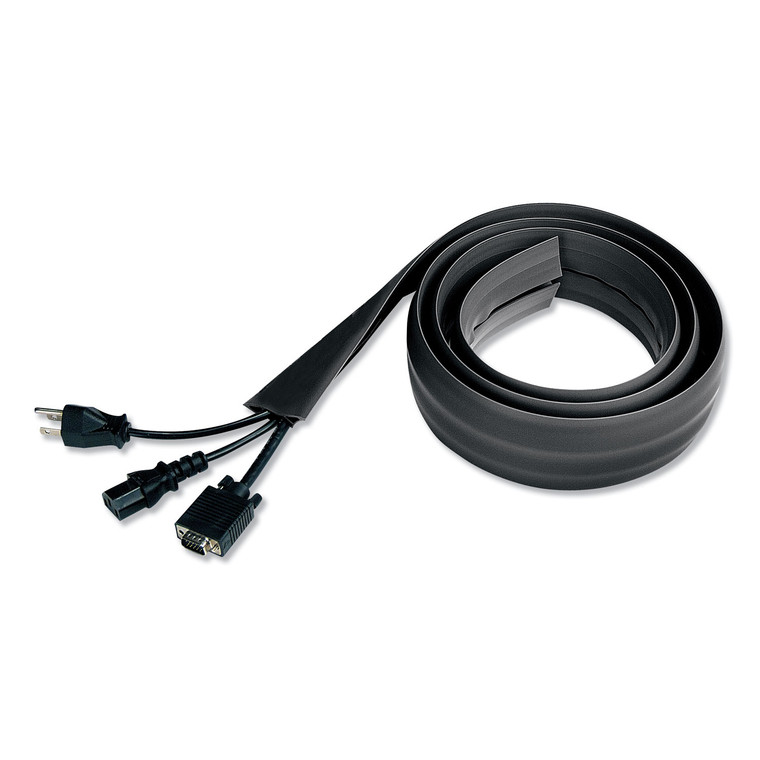 Floor Sleeve Cable Management, 2.5" X 0.5" Channel, 72" Long, Black - IVR39665