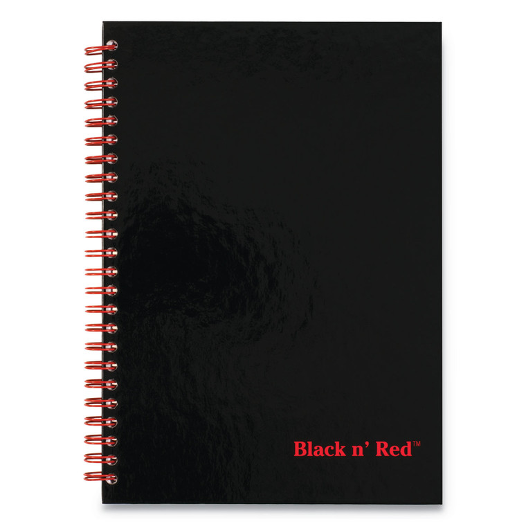 Hardcover Twinwire Notebooks, 1 Subject, Wide/legal Rule, Black/red Cover, 9.88 X 6.88, 70 Sheets - JDK400110532