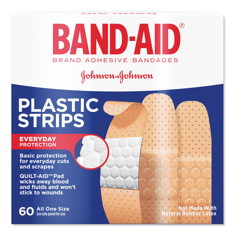 Plastic Adhesive Bandages, 0.75 X 3, 60/box - JOJ100563500