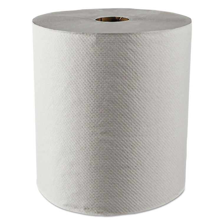 Essential 100% Recycled Fiber Hard Roll Towel, 1.5" Core, White, 8" X 800 Ft, 12/carton - KCC01052