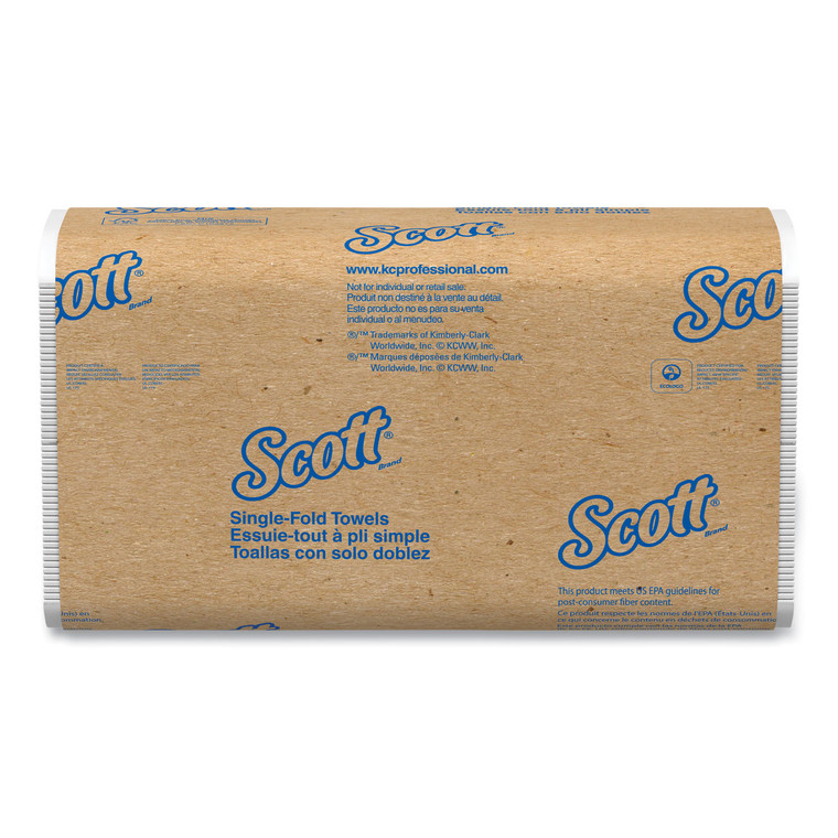 Essential Single-Fold Towels, Absorbency Pockets, 9.3 X 10.5, 250/pk, 16 Pk/ct - KCC01700