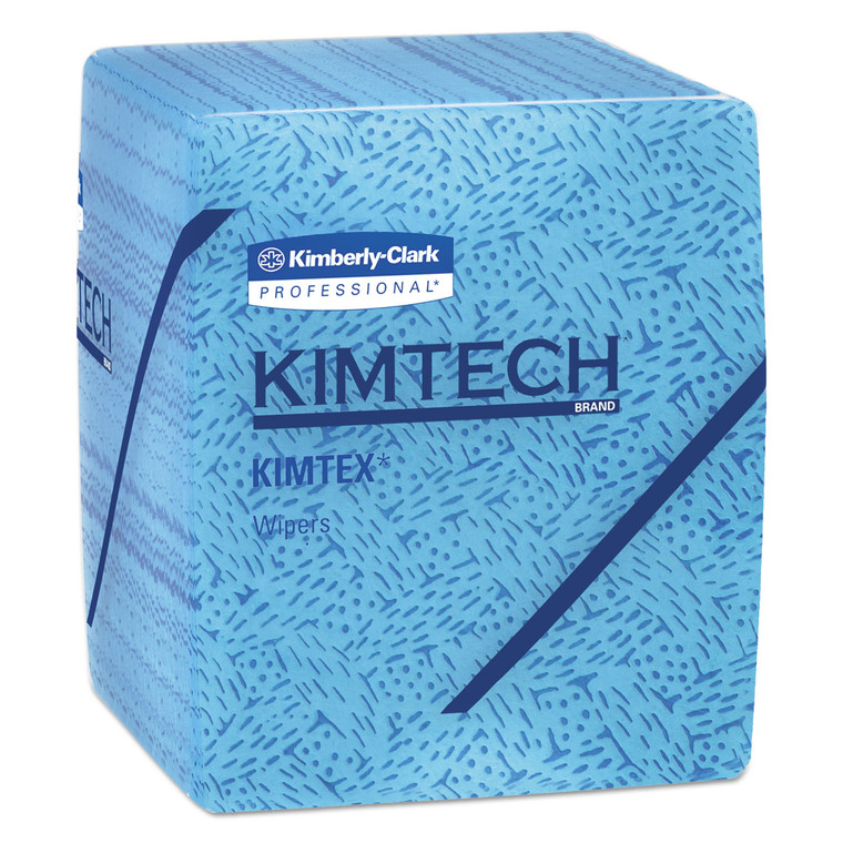 Oil, Grease And Ink Cloths, 1/4 Fold, 12 1/2 X 12, Blue, 66/box, 8 Boxes/carton - KCC33560