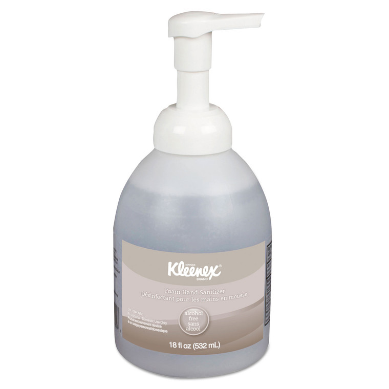 Alcohol-Free Foam Hand Sanitizer, 18 Oz Pump Bottle, Fragrance-Free, 4/carton - KCC45827CT