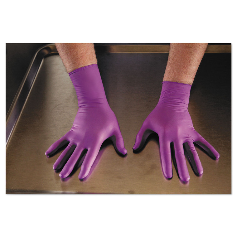 Purple Nitrile Exam Gloves, 310 Mm Length, Medium, Purple, 500/ct - KCC50602