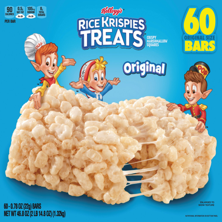 Rice Krispies Treats, Original Marshmallow, 0.78 Oz Pack, 60/carton - KEB17120