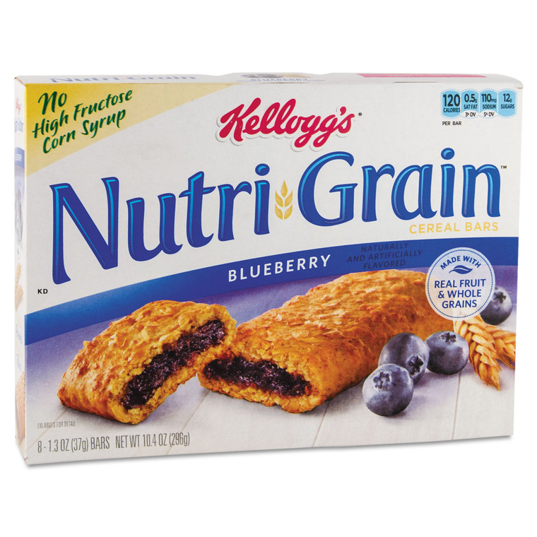 Nutri-Grain Soft Baked Breakfast Bars, Blueberry, Indv Wrapped 1.3 Oz Bar, 16/box - KEB35745