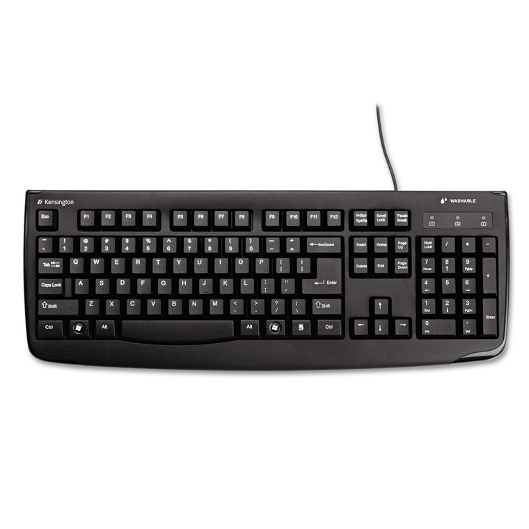 Pro Fit Usb Washable Keyboard, 104 Keys, Black - KMW64407