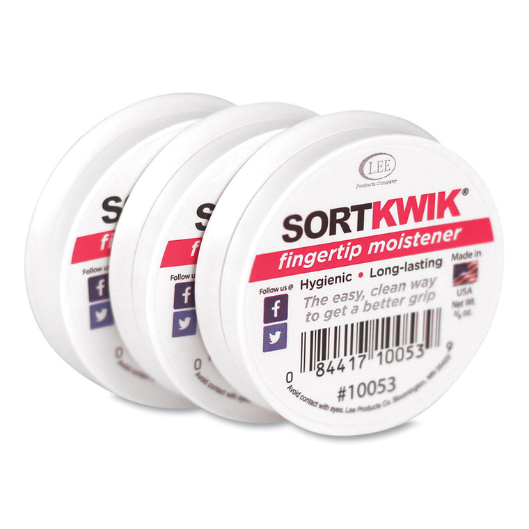 Sortkwik Fingertip Moisteners, 3/8 Oz, Pink, 3/pack - LEE10053