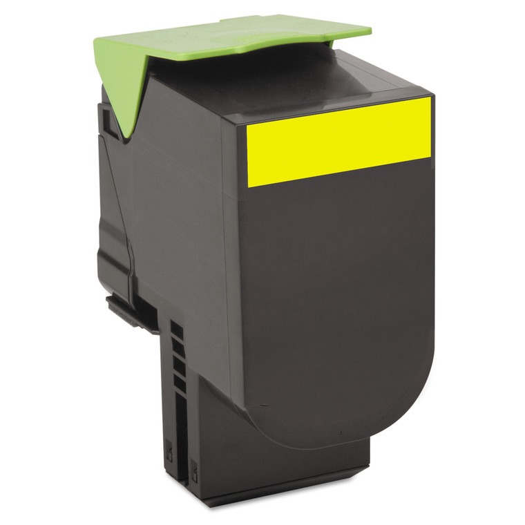 80c10y0 Return Program Toner, 1,000 Page-Yield, Yellow - LEX80C10Y0