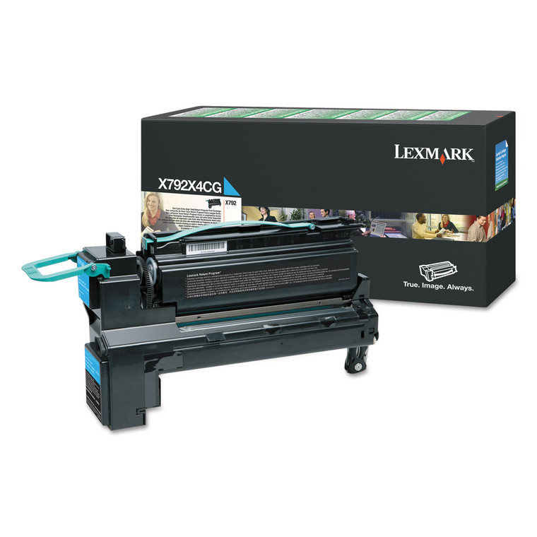 X792x4cg Return Program Extra High-Yield Toner, 20,000 Page-Yield, Cyan - LEXX792X4CG